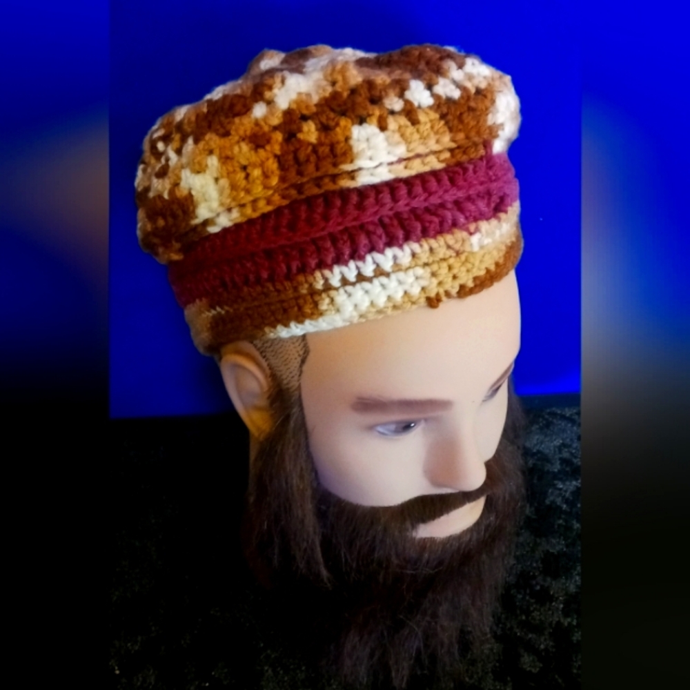Handmade Multicolor Knit Hat middle eastern style